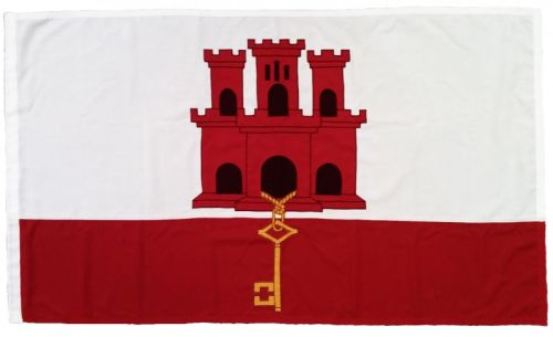 100x100cm Gibraltar flag (woven MoD fabric)