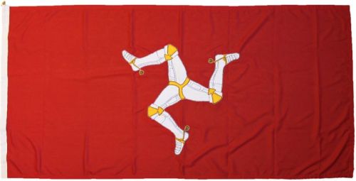 1.5yd 54x27.5in 137x68 cm Isle of Man flag (woven MoD fabric)