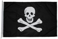 1yd 36x18in 91x45cm Jolly Roger (woven MoD fabric)