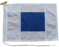 15x12in 38x30cm Sierra S signal flag US Navy Size 0 & British Navy Size