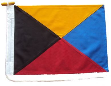 24x24in 61x61cm Zulu Z signal flag US Navy Size 3