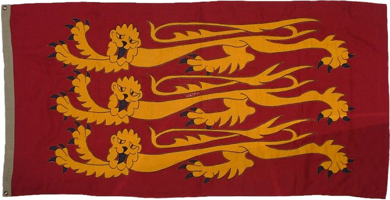Three Lions flag King Richard Banner Linen Cloth Sewn image photo England