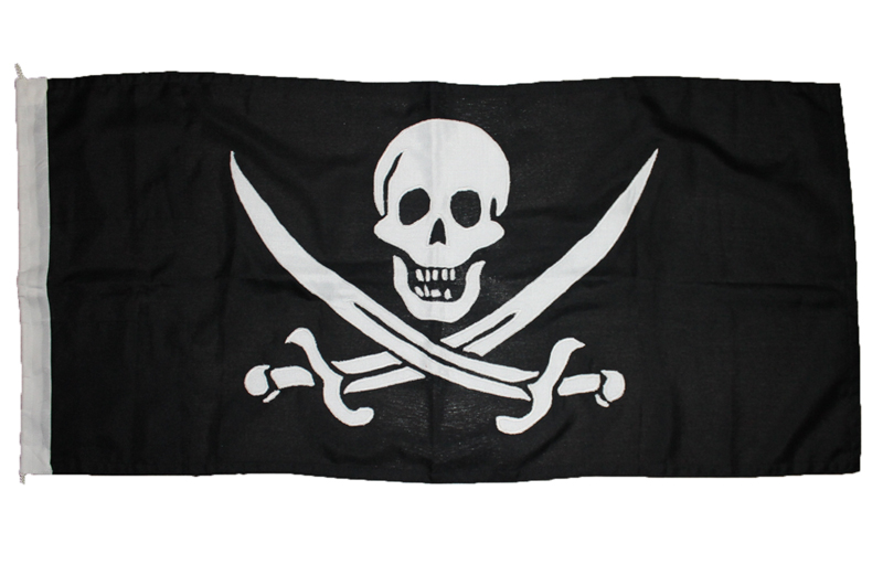 jack rackham pirate flag photo cloth linen sewn image vintage old